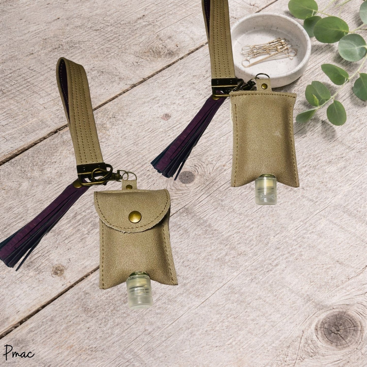 Keyfob with Sanitizer - Beige