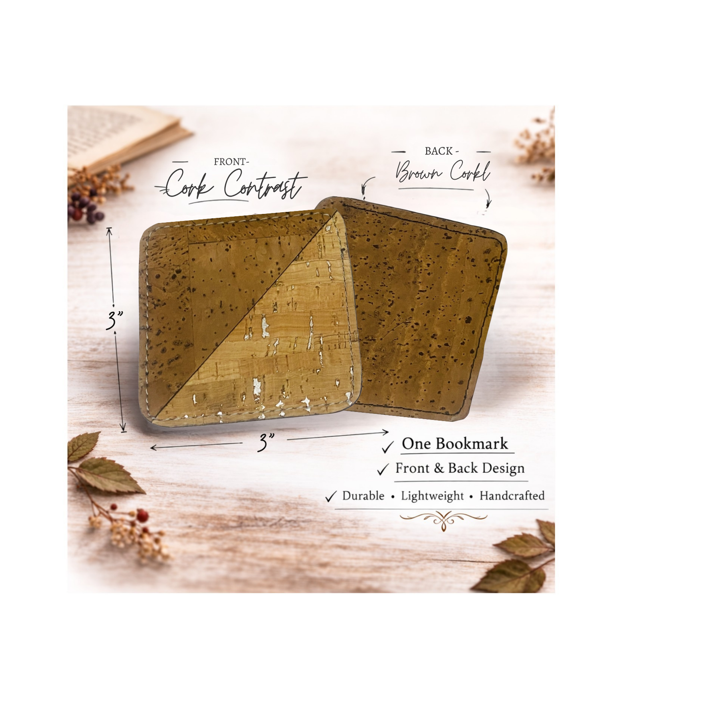Cork Bookmark - Cork Contrast