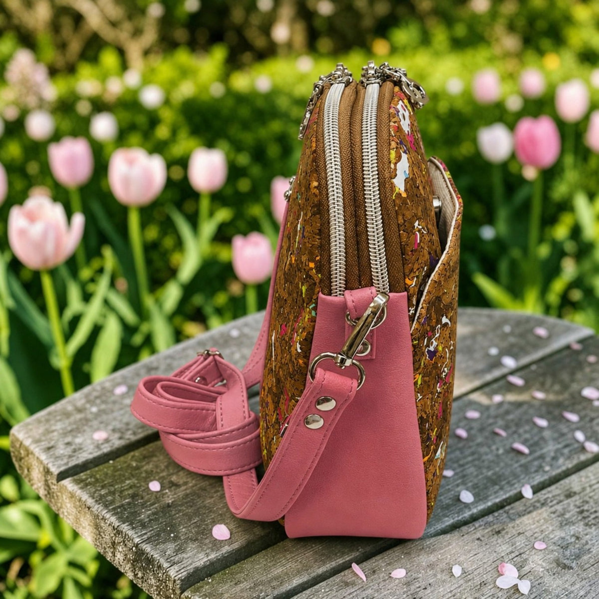 The Posy Dual Compartment Cork Crossbody
