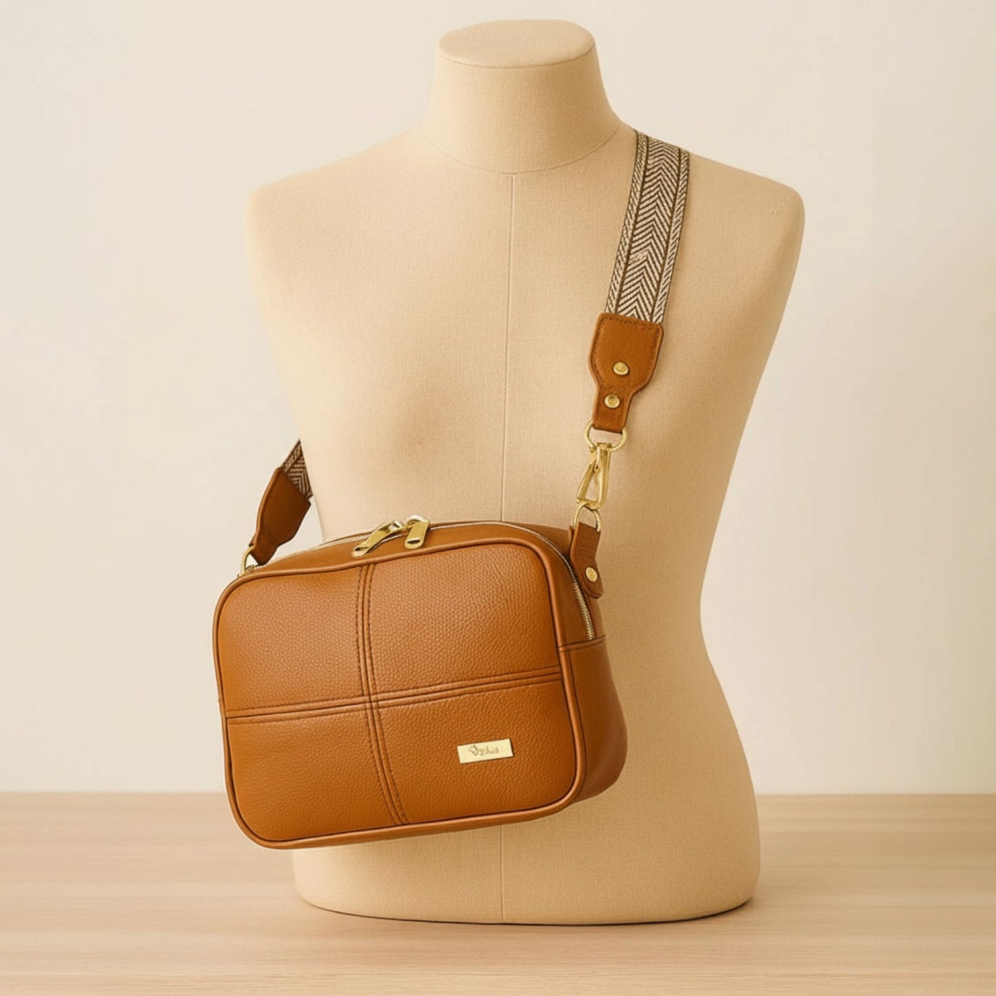 Cognac Crossbody Bag