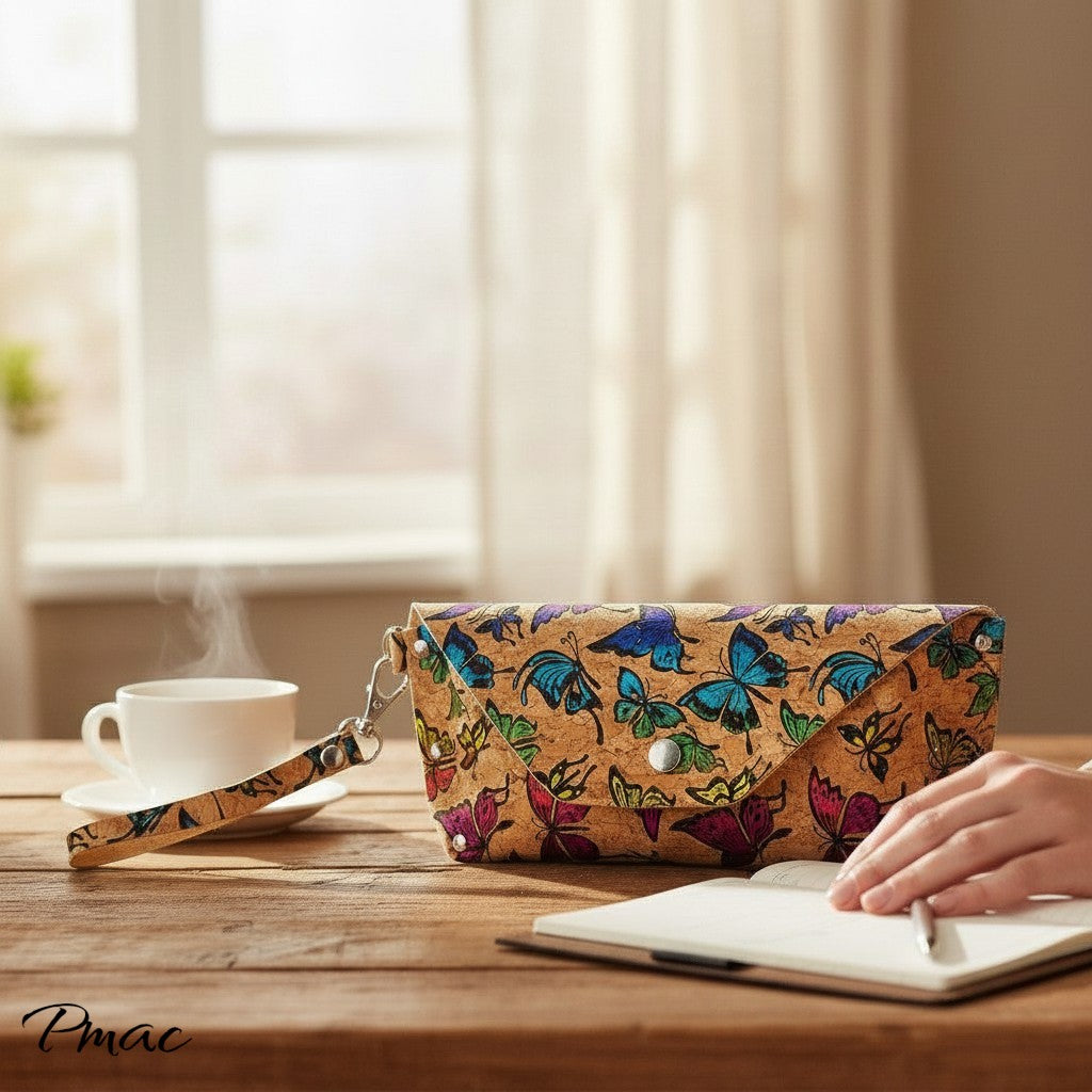 Sunglasses Case-Butterfly Cork