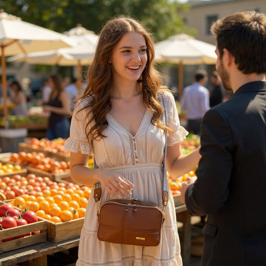 Cognac Crossbody Bag