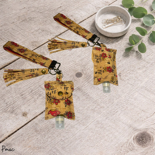 Keyfob with Sanitizer - Flora Bee