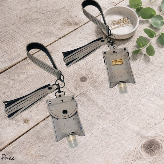 Keyfob with Sanitizer - Grey
