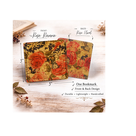 Cork Bookmark - Rose Reverie