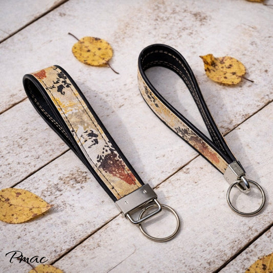 Vinyl Keyfob - Rustic & Black