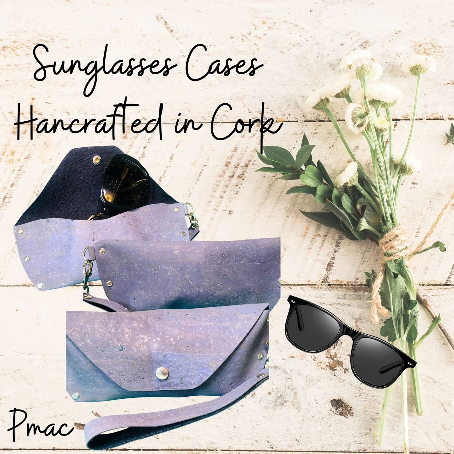 Sunglasses Case-Blue Cork