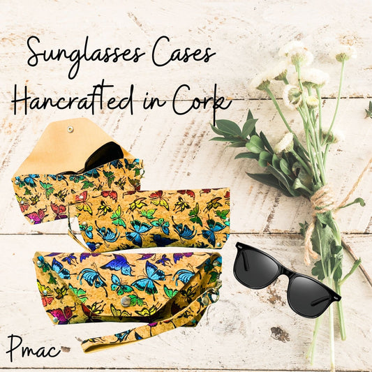 Sunglasses Case-Butterfly Cork