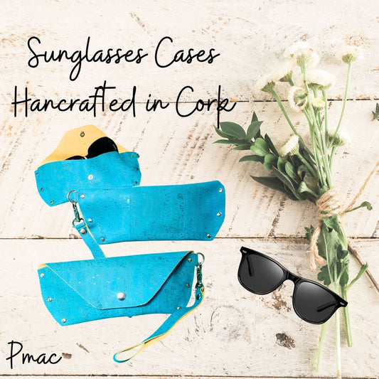 Sunglasses Case-Teal Cork