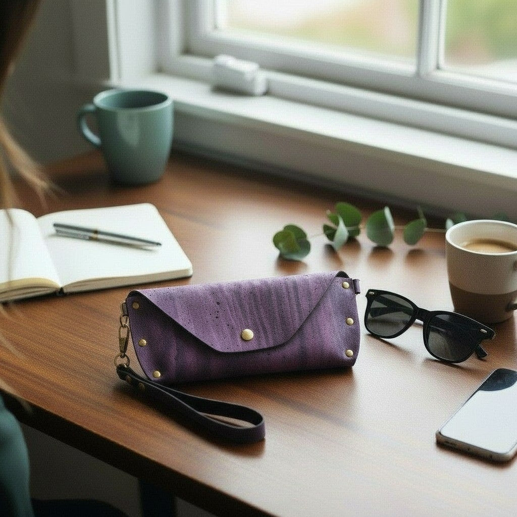 Sunglasses Case-Purple Cork