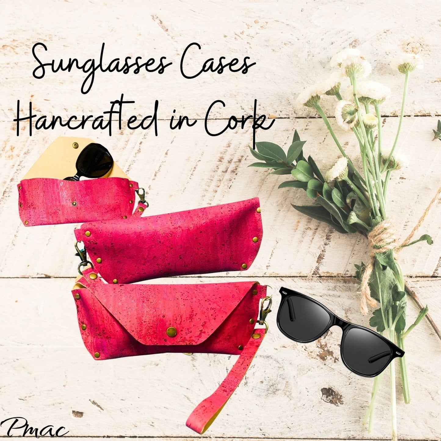 Sunglasses Case-Rose Cork